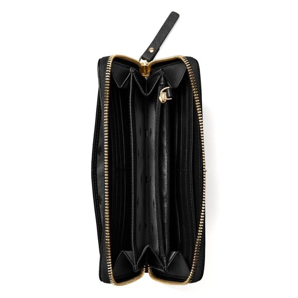 New Kate Spade Laurel Way Neda Large Wallet Saffiano Leather Black - Picture 2 of 3